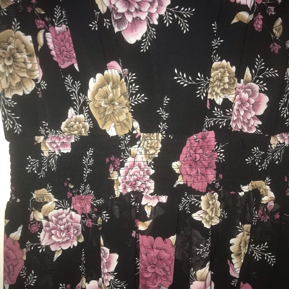 Floral Cinched Waist Dress - Picture 4 of 4